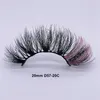 20mm 25mm Coloré Cils Faux 3D Vison Cils Épais Long Coloré Faux Cils Brillant Partie Pleine Bande Cils Extension Maquillage