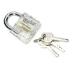 24PCS Enkelkrokslåsplocksuppsättning med 5 pcs Transparent Lock Locksmith Practice Training Skill Set