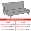 Pluche Stof Vouw Roeibare Sofa Bed Cover Opvouwbare Seat Slipcover Dikkere Covers Bench Couch Protector Elastische Futon Winter 220302
