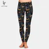 LETSFIND 3D Deer and es In The Forest Print Women Warm High Waist Pant Plus Size Fitness Slim Soft Stretch Leggings 211221