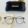 High quality ultra light titanium full frame spectacle frame, men and women black round glasses fashion frame with box DTX507