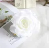 100 st 12 cm hög quanlity siden rose konstgjorda blommhuvuden diy blomma för bröllop vägg båg bukett dekoration blommor