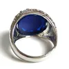 New 25pcs Unique Mens Blue Devil Eye Silver Ring Demon Evil Gothic Claw Eyes Whole Fashion Jewelry Biker Punk Rocker Style Man6932151