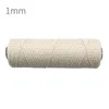 Garn 1/2/3/4/5 / 6mm 100m Slitstark vit bomullsledning Naturlig beige Twisted Rope Craft Macrame String DIY Handgjorda hem dekorativa leverans