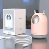 300ML Mini Bear Humidificateur d'air USB Aromathérapie Aroma Diffuseur d'huile essentielle pour la maison de bureau de voiture Cool Mist Maker LED Night Light Y200416