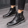 A sapata dos homens Misalwa Retro tornozelo Vestido Bota High Top Oxford segurança do homem do russo Estilo Zipper Anti-derrapante Couro Tactical Botas 201019