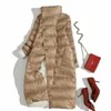 Fitaylor Artı Boyutu Kadınlar Çift Taraflı Aşağı Uzun Ceket Beyaz Ördek Aşağı Ceket Kış Kruvaze Sıcak Parkas Kar Dış Giyim 201103