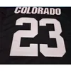 2324 Lady and Youth Colorado Buffaloes＃23 Phillip Lindsay Black Real Full Embroidery JerseyサイズS-4XLまたはカスタム任意の名前または番号ジャージー