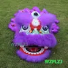 Green 14 inch classic Lion Dance Costume 5-12 Age kid Children WZPLZJ Party Sport Outdoor Parade Stage Mascot China performance Toy Kungfu set Traditional