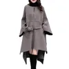 Kvinnorsullblandningar 2021 Höst Vinter Kvinna Kläda Woolen Coat Coats Kvinnor Koreansk Lös lång Högkvalitativ Overcoat Plus Size 3XL