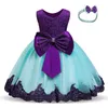 Baby Mädchen Kleid für Geburtstagsfeier und Hochzeit Weihnachtskleider Prinzessin Blumen Tutu Kleid Kleine Mädchen 2 Stück Abschlussball Ballkleid