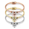 New Style Heart Charm Bracelets Bangl Magnet Clasp With Snake Chain 316L Stainls Steel Women Bangl jewelry