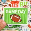 50 PCS Cool Football Waterproof Sticker GAME DAY Football Theme Party Stickers Gift DIY Water Bottl Laptop Suitcase Guitar Stickers Decals