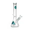 Hookahs Limited Edition Zob Hitman glass mini bottom beaker bong 10" Rasta color water pipes Ice bongs 14.4 mm joint dab oil rig Bubbler smoking