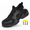 철강 발가락 뚜껑 남성 jouncture 방지 안전 신발 부츠 캐주얼 작업 신발 운동화 Chaussures de Securite Y200915