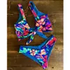 NOVO BIKINIS ARRIBIBILIDADE MULHERES TROPICAL BIKINI Conjunto Floral Brasquiníssimo Biquini Swimwear Impressão Flower Swimshiting Arão de banho T200508