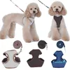 Outdoor Pet Dog Harnesses Classics Print Adjustable Pet Harnesses Leashes Cute Teddy Leash Collar Suit Small Dog Collar Accessorie345N