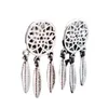 Silver Plated Dream Net Feather stud Earring Indian water drops tassel earring Dreamcatcher