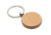 Wooden Key Chain Circle 1.57'' Blank Keychains Name Custom key ring