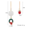 Red Green Fashion Lady Natal Brincos clássico esfera da pele Garland Snowman assimétrica brincos simples Alloy jóias presente de ano novo