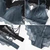 Wasteheart Women Fashion Blue Padded Bra Sets Wireless Lace Trim Cotton Panties Underwear Sexy Lingerie Set Japanese b Lj201031