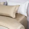 White gray Egyptian cotton Duvet Cover Set Embroidery 4pcs Queen/King Size Bedclothes hotel Bedding Sets 201021