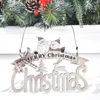 New Christmas Ornament Creative Wooden Pendants Colorful Letters Hanging Decorations Window Scene Decoration Props T3I51246