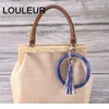 Nouvelle mode PU cuir rond porte-clés personnalisé cercle gland bracelet bracelet porte-clés femmes fille porte-clés jewe jlltGU