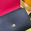 Hela l￤derpl￥nbok f￶r kvinnor Multicolor Designer Kort pl￥nbokskorth￥llare Kvinnor Purse Classic Zipper Pocket Victorine263s