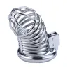 Male Stainless Steel Cock Cage Penis Ring Chastity Device with New Stealth Lock Adult Bondage Belt Sex Toy Products