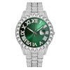 Herren-Armbanduhr mit Hip-Hop-Quarzwerk, wasserdichte Uhren, Diamant-Bling-Iced-Out-Uhr, 44 mm, hohe Qualität, 260 t