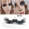 27~30mm Colored 3D Mink Eyelashes Dramatic Fluffy Volume False Eyelash Highlight on the End Cosplay Costumes Full Strip Lashes Makeup