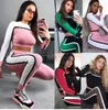 Dames tweedelige broek cyber celebrity-stijl paragraaf casual mode sportpak bijpassende kleur gestreept bedrukt slim-fit crop top broek tweedelige sets