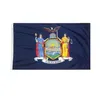 US America New York State Flags 3'X5'FT 100D Polyester Outdoor Hot Sales Hög kvalitet med två mässingsgrommets