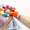 Keychains Keychain Handmade Jewelry Candy Colorful Pompons Bohemia Tassel Car Ornaments Handbag Key Ring Trinket Gift