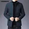 Coodrony merk Mens Winter Jacket Fashion Casual Parka Slim Fit Coat Men Aankomst