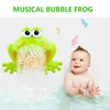 Bubble Frogs Baby Bath Toy Bubble Maker Basen Basen Wanna Mydło Zabawki dla dzieci Dzieci z muzyką Water Zabawki LJ201019