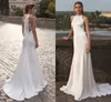 Sexy vestidos de casamento Halter 2021 Lace Satin Mermaid Off ombro mangas casamento vestidos de noiva Trem da varredura Branco Vestidos De Mairee