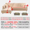 2 PCS Elastic Covers for Sofa Living Room L shaped Sofa Cover Case Chaise Longue Couch Slipcover Corner Sofa Cover Stretch 201222