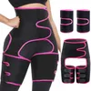 Tactical Waist Trainer 3 في 1 قادين الفخذ مع blifter الجسم المشكل حزام الذراع للخصر دعم الرياضة تجريب العرق عصابات