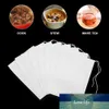 100 stks Trekkoord Filter Lege tas Niet-geweven theezakjes voor losse thee poeder kruiden