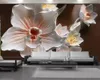 Photo Wallpaper 3d Flower HD 3D em relevo pintado de ouro Flores Romantic Flora decorativa Silk 3d Mural Wallpaper