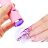Mini UV LED Lampada Lampada per unghie per unghie per unghie per Gel Nails 9 LED Torcia elettrica Portabilità Assicelle Asciugatrice Macchine utensili Manicure Salon 1659