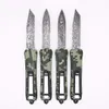 Black Camo A163 Damascus Mönster 8 Modeller Double Action Tactical Automatic Auto Pocket Folding EDC Knifing Hunting Knives Outdoor Tools