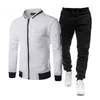 Män Set Höst Winter Fleece Tjocken Sweatshirt Mens Tracksuit + Byxor 2021 Brand Sportkläder Man 2PCS Stand Collar Hoodie Jacket Y1221