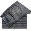 Классические мужские джинсы высокого качества деловые повседневные эластичные джинсовые брюки мужской бренд серые штаны 201117