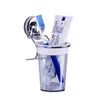 Soporte cromado para cepillos de dientes Gancho de succión Accesorios de baño Producto Y200407