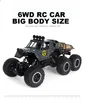 Tamanho grande 6WD RC Car 2.4GHZ Radio Control RC Car Toys Buggy Caminhão de alta velocidade Off-Road Escalada Veículo de brinquedo