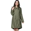 Longa fina respirável capa de chuva mulheres / feminino chuva ponchos jaqueta impermeável pulôver mulheres chuva casaco chubasquero mujer 201110