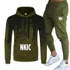 Nya m￤n s￤tter v￥rens h￶st mode mens trackdr￤kt bomull bekv￤m tv￥ bitar casual sportkl￤der set manliga hoodies byxor byxor